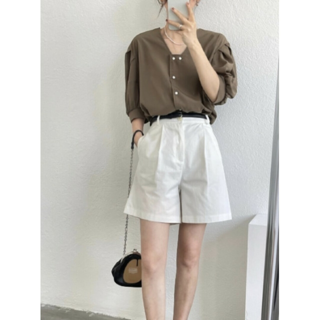 チノ ハーフパンツ ベージュ S ベルト 付き ショートパンツ 無地 綺麗 美品