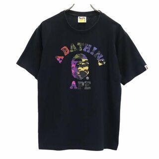 A BATHING APE アベイシングエイプ Ape Head Flower Tee エイプヘッド フラワー クルーネック半袖Tシャツ ブラック