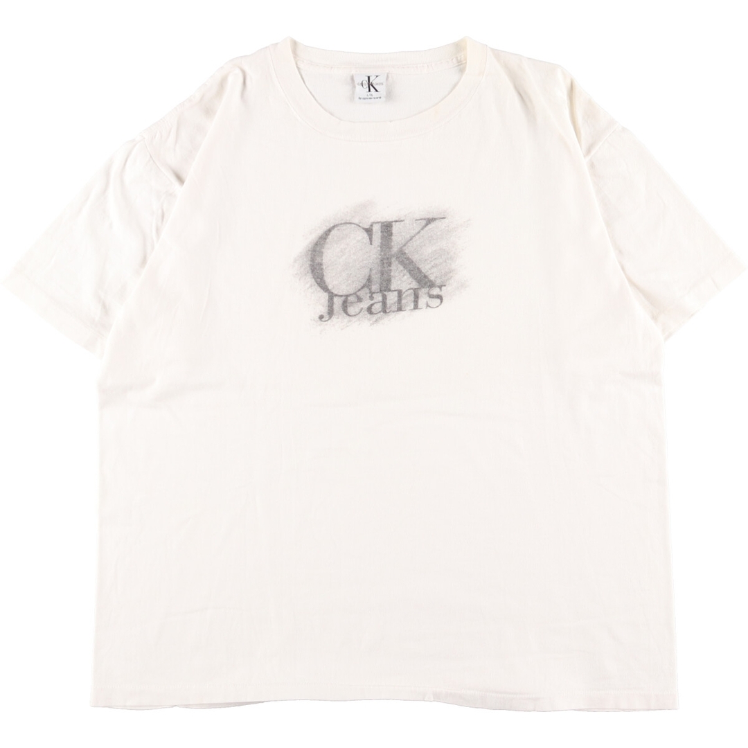 90年代 カルバンクライン Calvin klein JEANS 半袖 プリントTシャツ USA製 メンズL ヴィンテージ /eaa349257