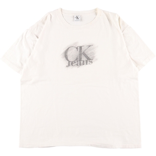 カルバンクライン(Calvin Klein)の古着 90年代 カルバンクライン Calvin klein JEANS 半袖 プリントTシャツ USA製 メンズL ヴィンテージ /eaa349257(Tシャツ/カットソー(半袖/袖なし))