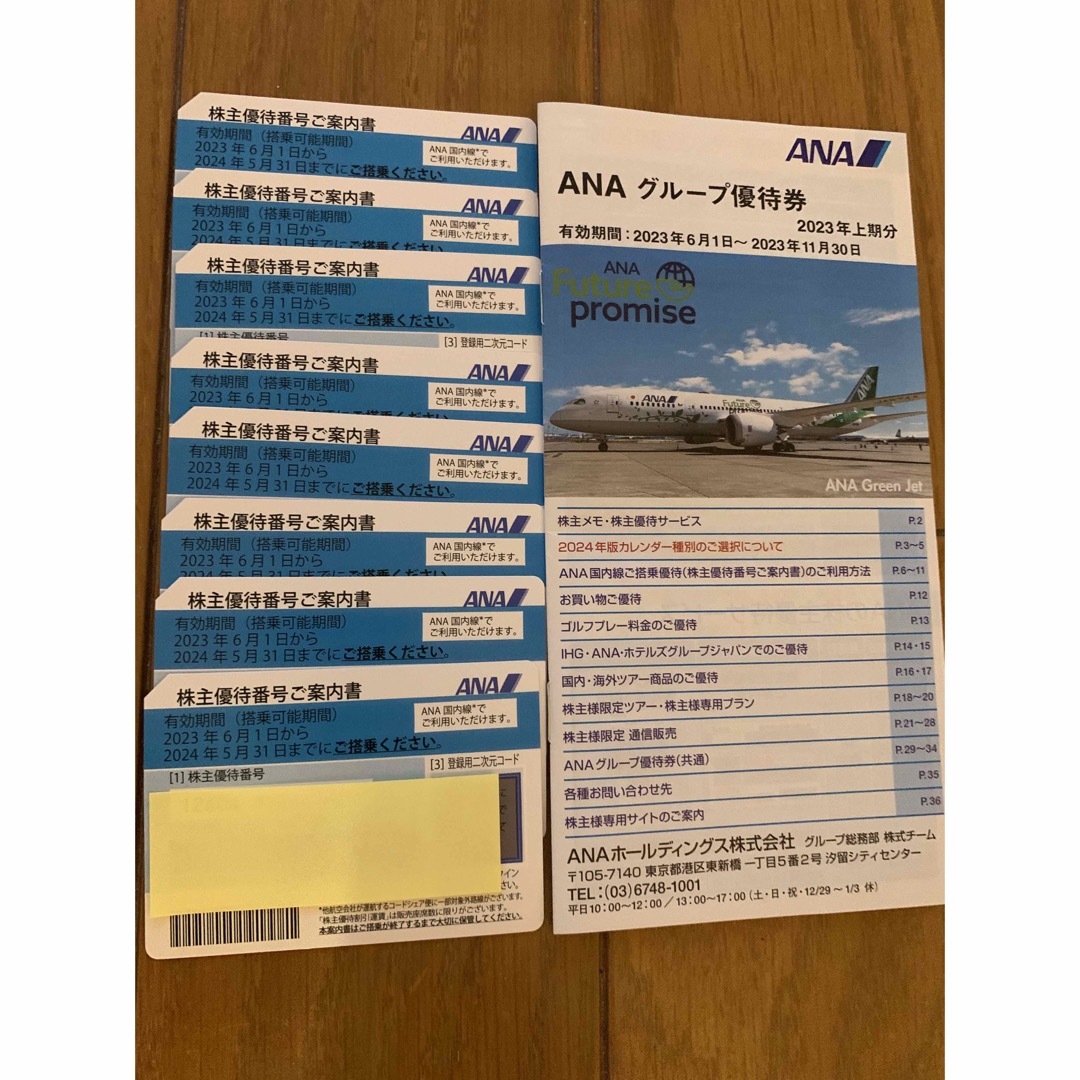 ANA(全日本空輸)(エーエヌエー(ゼンニッポンクウユ))のANA株主優待券・グループ優待券冊子 チケットの乗車券/交通券(航空券)の商品写真