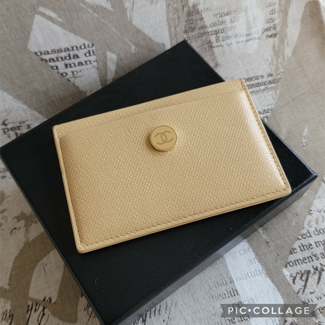 CHANEL シャネル　カードケース　パスケース　ミニ財布　定期入れ　ラムレザー