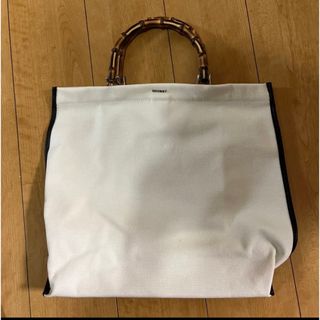 マウジー(moussy)のMOUSSY マウジー バンブートートバック ホワイト系(トートバッグ)