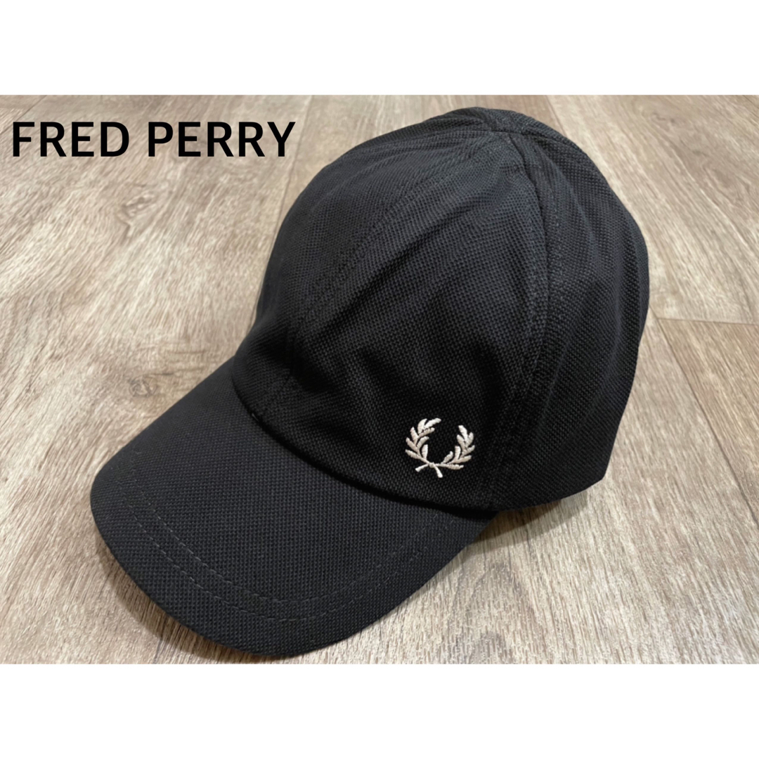 【英国買付品】FRED PERRY point logo black cap