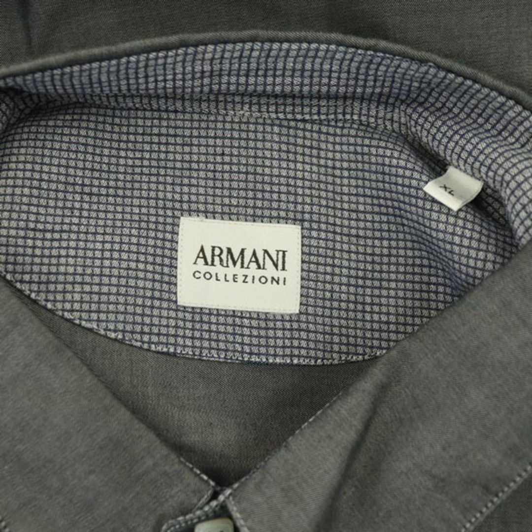 ARMANI COLLEZIONI(アルマーニ コレツィオーニ)のアルマーニ コレツィオーニ ボタンダウンシャツ 長袖 コットン XL グレー メンズのトップス(シャツ)の商品写真