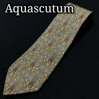 アクアスキュータム(AQUA SCUTUM)のアクアスキュータム 総柄 グリーン ネクタイ A102-W21(ネクタイ)