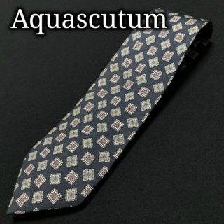 アクアスキュータム(AQUA SCUTUM)のアクアスキュータム フラワー ネイビー ネクタイ A102-W22(ネクタイ)