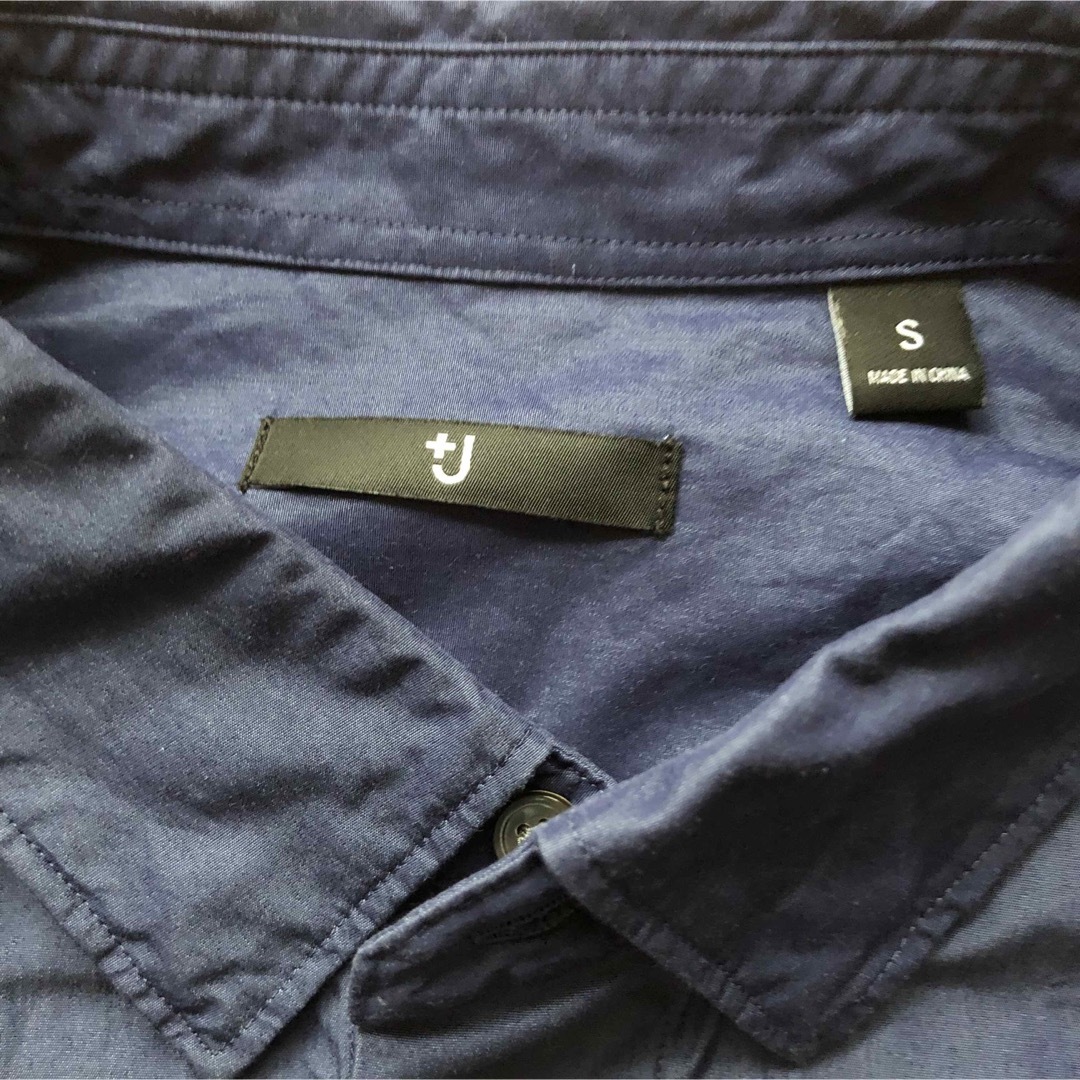 UNIQLO(ユニクロ)のユニクロ＋J スーピマコットンオーバーサイズシャツ長袖　ブルー　Sサイズ メンズのトップス(シャツ)の商品写真