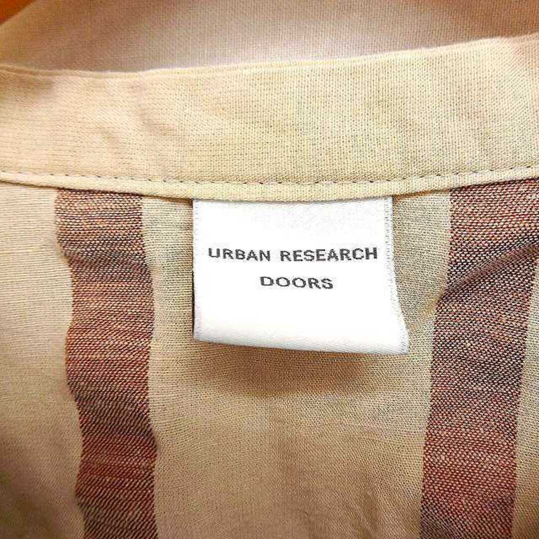 URBAN RESEARCH DOORS(アーバンリサーチドアーズ)のアーバンリサーチ ドアーズ ストライプ シャツ ブラウス ノースリーブ ベージュ レディースのトップス(シャツ/ブラウス(半袖/袖なし))の商品写真