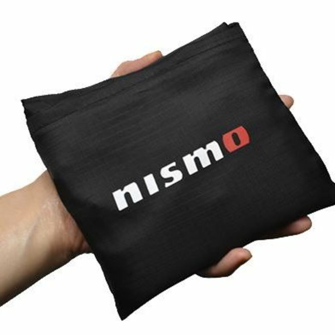 日産(ニッサン)の日産ニスモ☆折りたたみエコバッグ 黒 純正 nismo エンタメ/ホビーのコレクション(印刷物)の商品写真