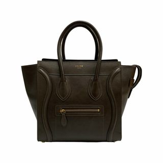 CELINE セリーヌ ラゲージ マイクロ レザー ハンド バッグ イタリア製 ブラウン系