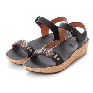 フィットフロップ(fitflop)のフィットフロップ　クリスタルバックストラップサンダル黒24cm 疲れにくい 新品(サンダル)