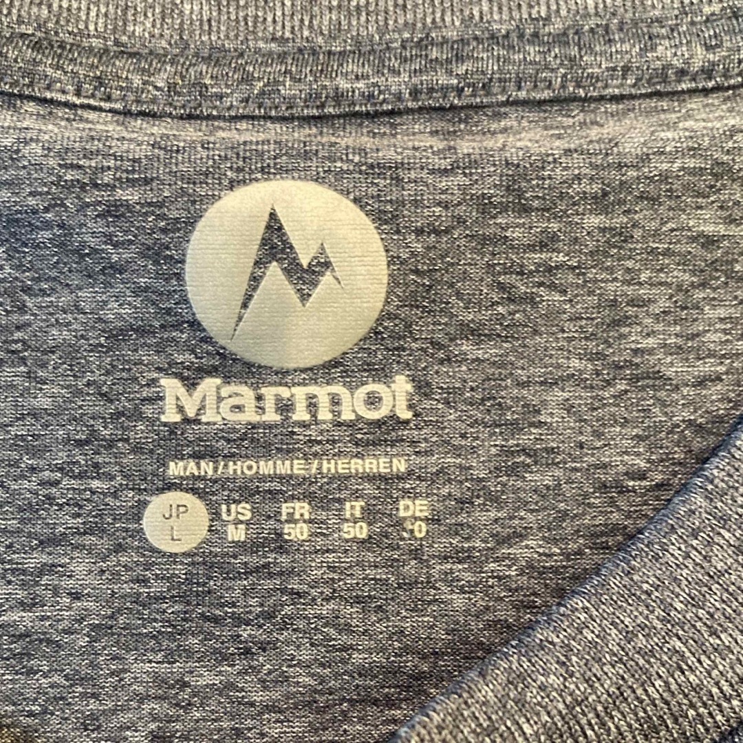 MARMOT(マーモット)のMARMOT マーモット　Tシャツ　Lサイズ　ダークブルー メンズのトップス(Tシャツ/カットソー(半袖/袖なし))の商品写真