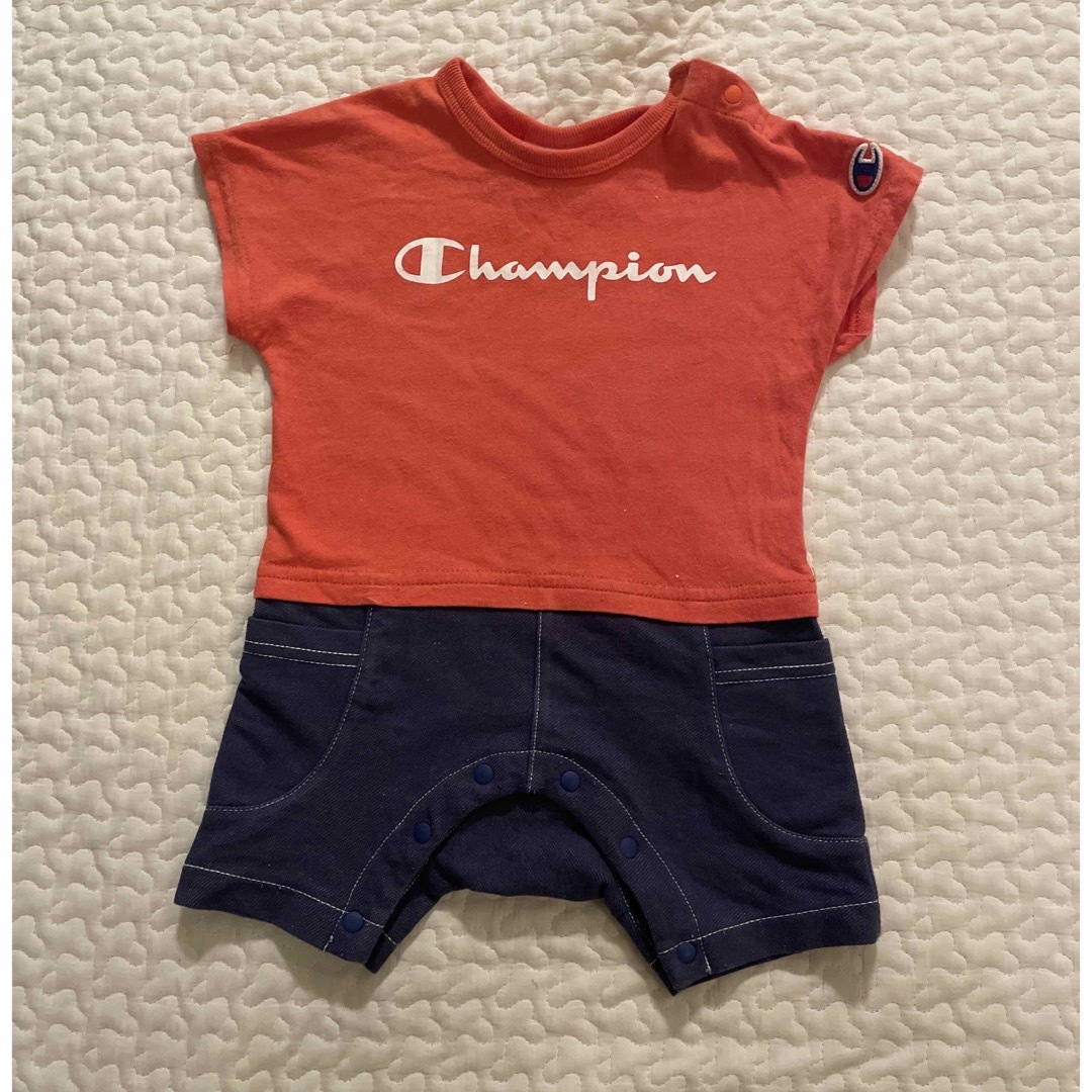 Champion(チャンピオン)のベビー　ショートオール　ロンパース  70 キッズ/ベビー/マタニティのベビー服(~85cm)(ロンパース)の商品写真