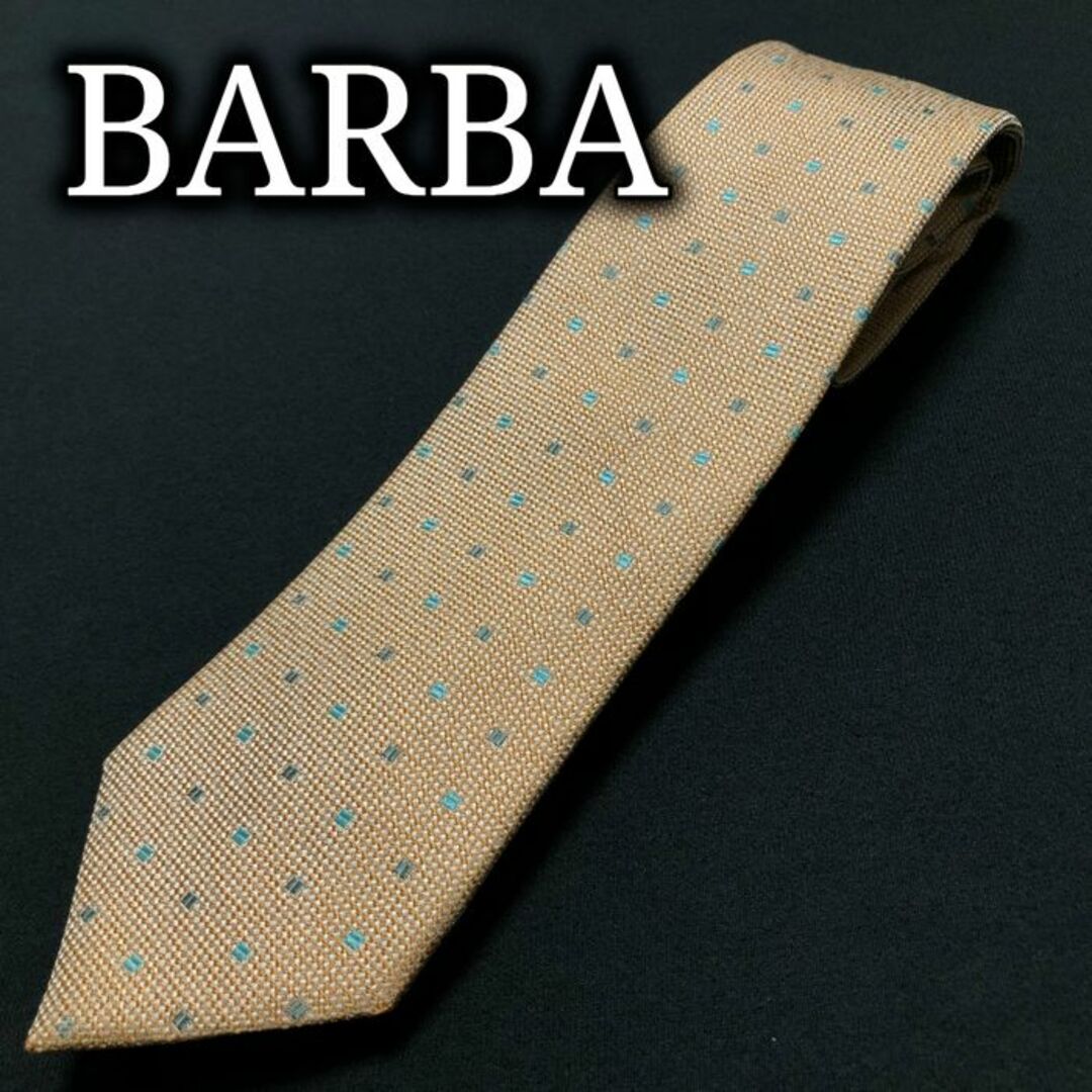 BARBA(バルバ)のバルバ ドット オレンジ＆グリーン ネクタイ A102-X16 メンズのファッション小物(ネクタイ)の商品写真