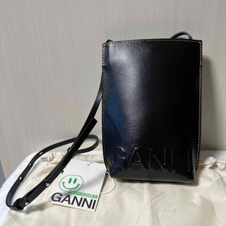 Ganni ガニー　BANNER CROSSBODY BAG  バッグ黒　新品