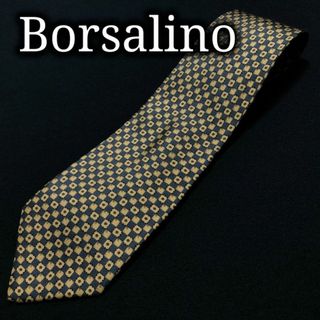 ボルサリーノ(Borsalino)のボルサリーノ スクエアチャック グリーン＆ブラウン ネクタイ A102-X23(ネクタイ)