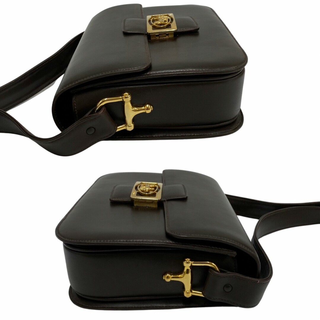 極 美品 CELINE セリーヌ 馬車金具 ロゴ レザー 本革 ワン ショルダー 極 美品 CELINE セリーヌ 馬車金具 ロゴ レザー 本革 ワン ショルダー