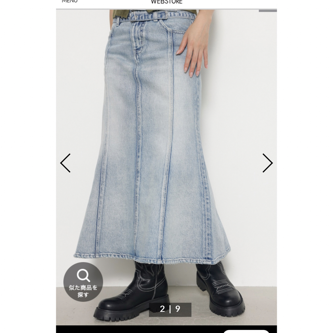 moussy(マウジー)のSEREIA デニムロングスカート　ラグアジェム　LAGUA GEM SLY  レディースのスカート(ロングスカート)の商品写真