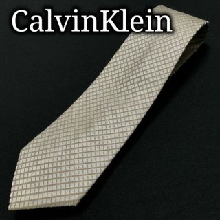 カルバンクライン(Calvin Klein)のカルバンクライン チェック ベージュ ネクタイ A102-Y12(ネクタイ)