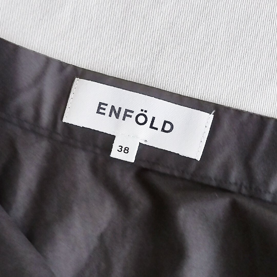 ENFOLD シンメトリーランダムフレアスカート 黒 38 エンフォルド 6