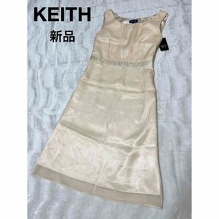 キース(KEITH)のKEITHキース新品タグ付きアイボリー レースワンピース 46 Ｍ〜Lパーティー(ひざ丈ワンピース)