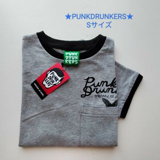 パンクドランカーズ(PUNK DRUNKERS)のPUNKDRUNKERS★デカポケ★リンガーT★新品★S★パンクドランカーズ(Tシャツ/カットソー(半袖/袖なし))