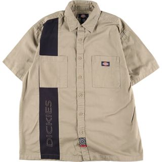 ディッキーズ(Dickies)の古着 ディッキーズ Dickies 半袖 ワークシャツ メンズXL /eaa350599(シャツ)