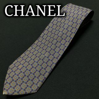 シャネル(CHANEL)のシャネル フラワー パープル＆ネイビー ネクタイ A102-Y25(ネクタイ)