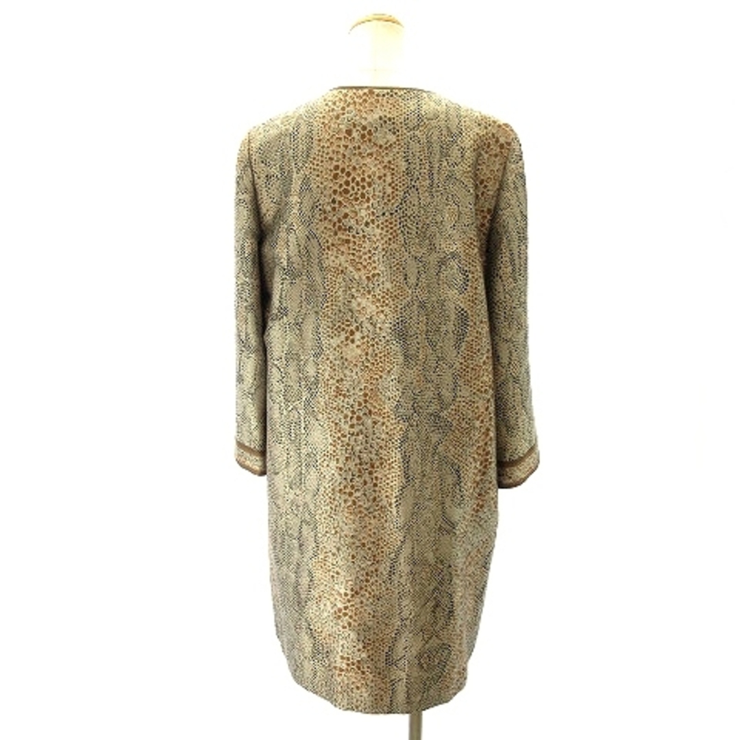 LEONARD - レオナール レオパード柄 シルク混 コート ジャケット 40 M