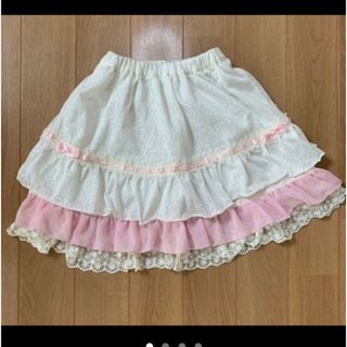 アクシーズファムキッズ(axes femme kids)のaxes femme kidsフリルスカート レーススカート サイズ120(スカート)