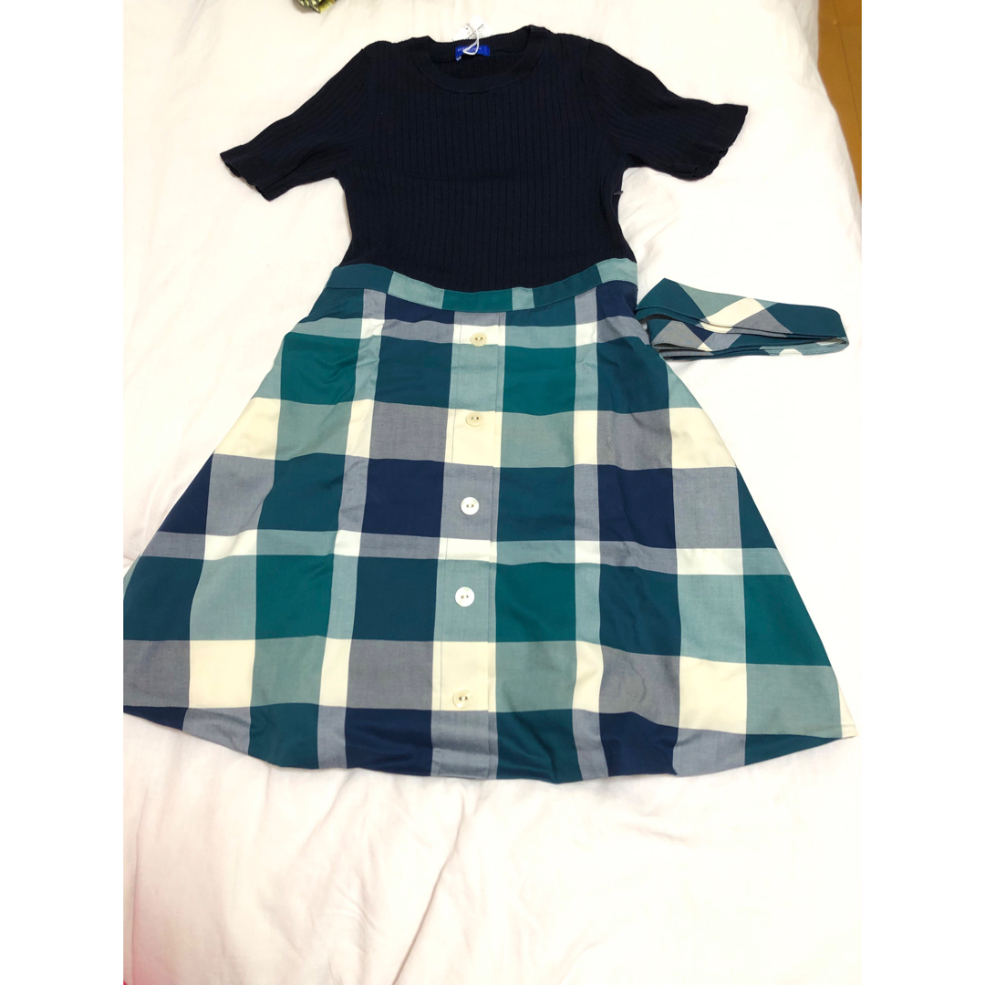 BLUE LABEL ブルーレーベル クレストブリッジ ワンピース 38 BLUE LABEL ブルーレーベル クレストブリッジ ワンピース 38