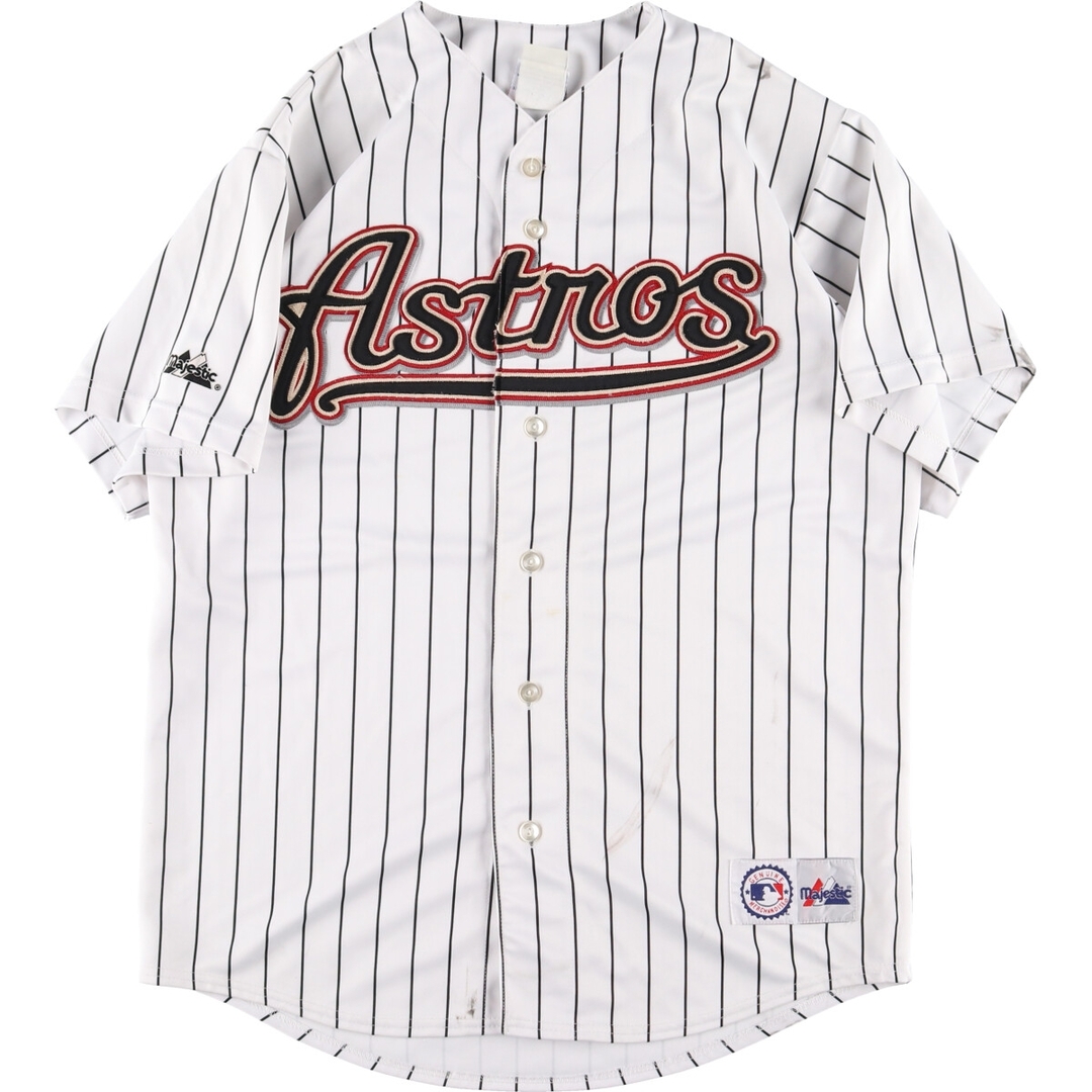 マジェスティック majestic MLB HOUSTON ASTROS ヒューストンアストロズ ゲームシャツ ベースボールシャツ メンズL /eaa351706