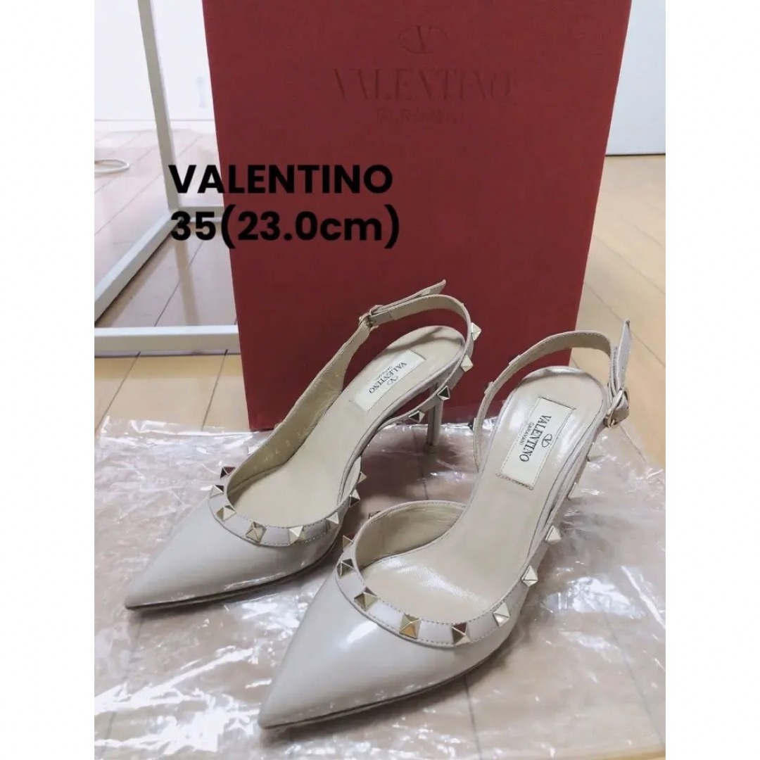 VALENTINO ヴァレンティノ ミュール パンプス サンダル ベージュ 35のサムネイル