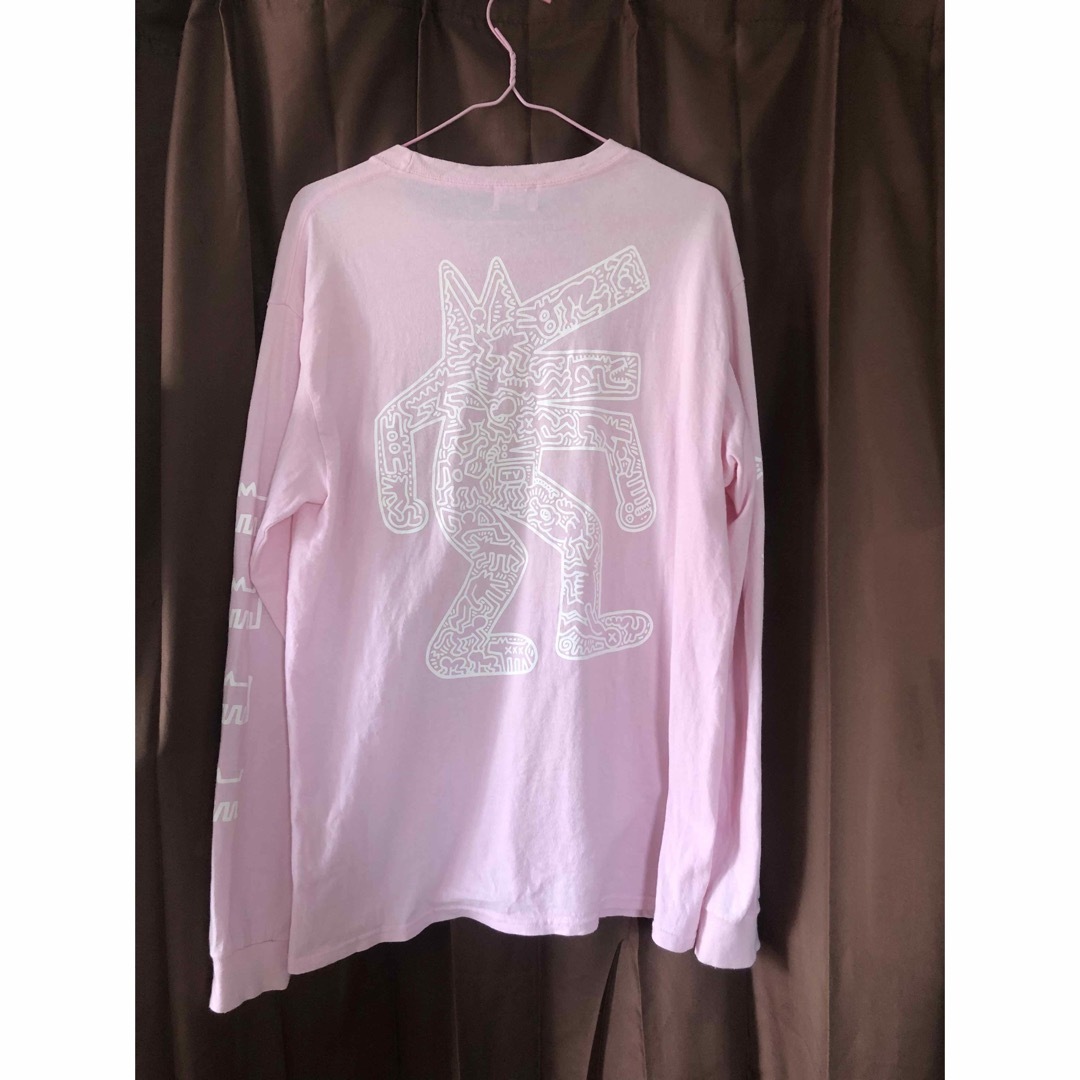 KEITH HARING(キースヘリング)の【キースヘリング】ロンT ピンク メンズのトップス(Tシャツ/カットソー(七分/長袖))の商品写真
