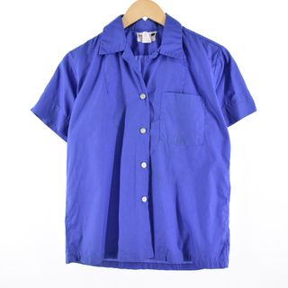 古着 BOWLING Shirts INC. バックプリント オープンカラー 半袖 ボウリングシャツ レディースM /eaa349638(シャツ/ブラウス(半袖/袖なし))