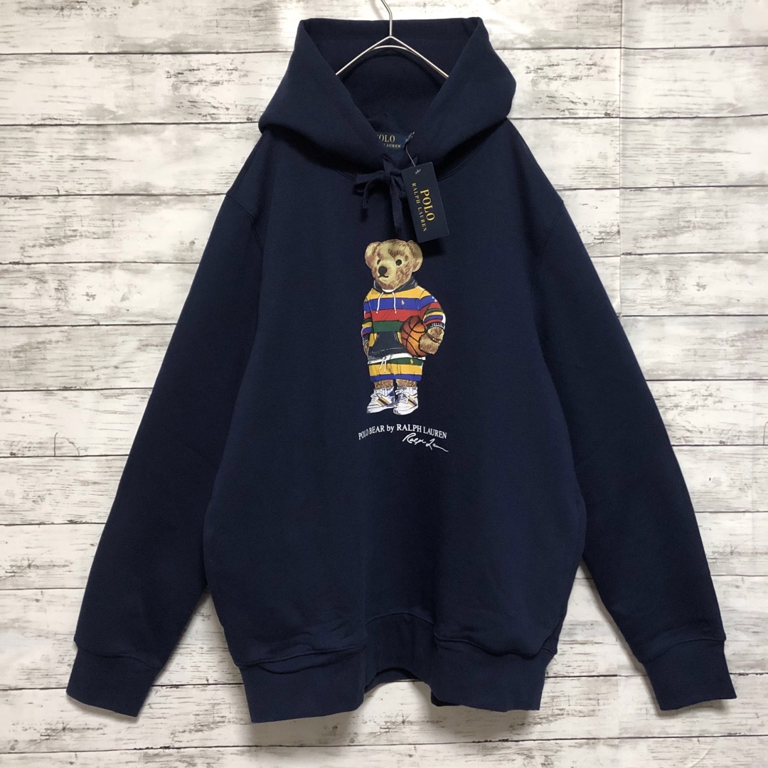 新品 2XL ポロベア バスケ ポロ ラルフローレン スウェット パーカー
