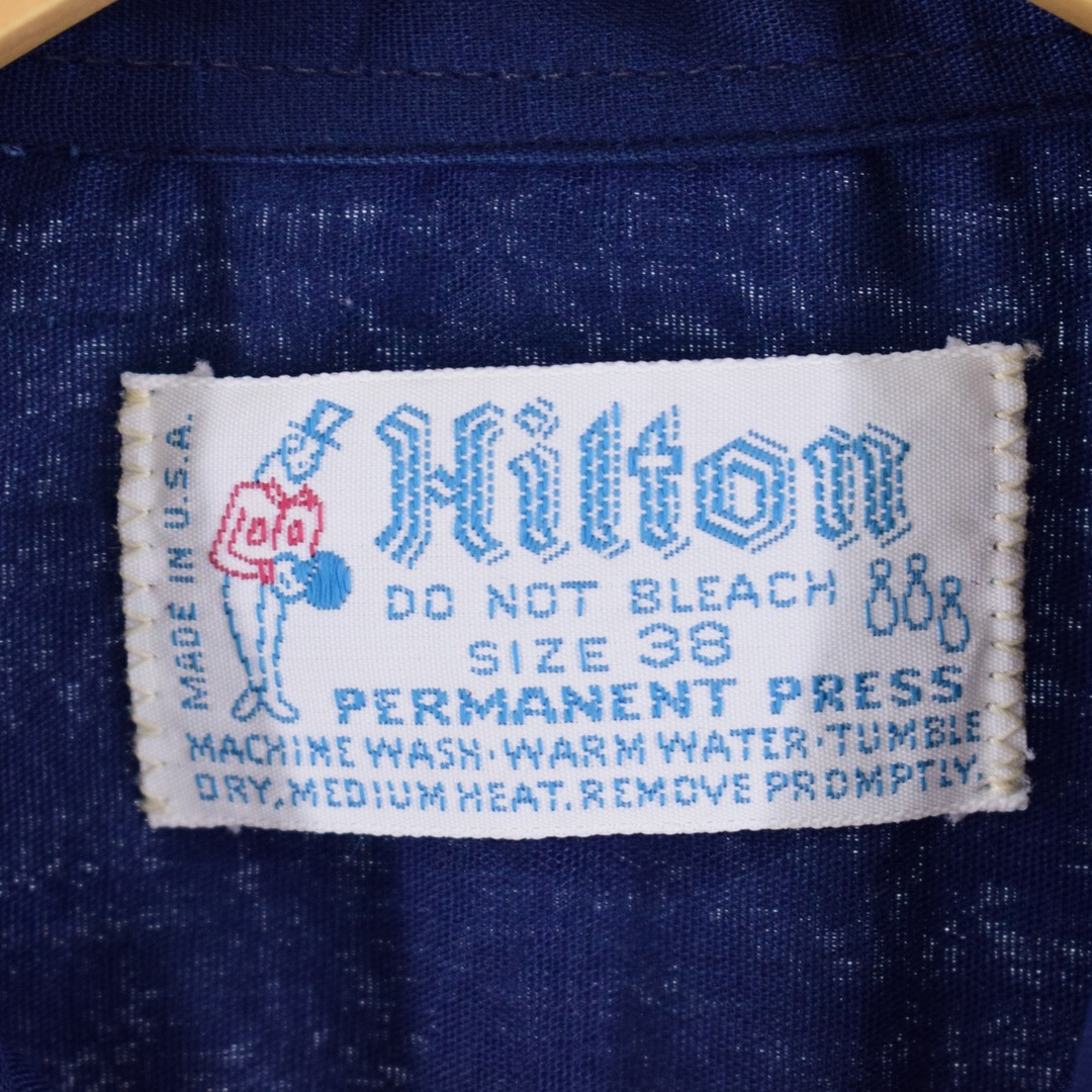 古着 70年代 ヒルトン HILTON ボウリングシャツ USA製 メンズM