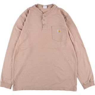 カーハート(carhartt)の古着 カーハート Carhartt ヘンリーネック 無地ポケットロングTシャツ ロンT メンズM /eaa350252(Tシャツ/カットソー(半袖/袖なし))