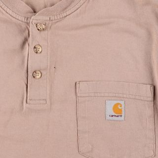 カーハート Carhartt ヘンリーネック 無地ポケットロングTシャツ ロンT メンズXXXL /eaa368789