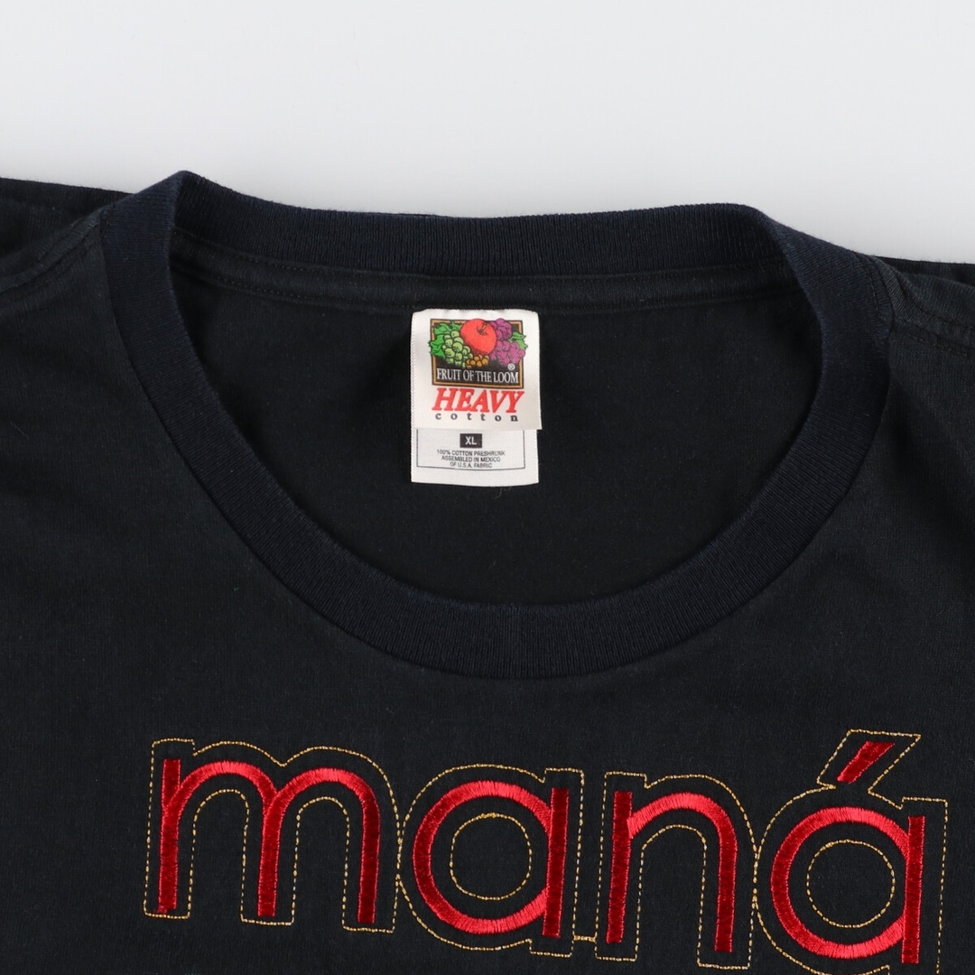 フルーツオブザルーム FRUIT OF THE LOOM MANA マナー 両面プリント 刺繍 バンドTシャツ バンT メンズXL /eaa349919 2