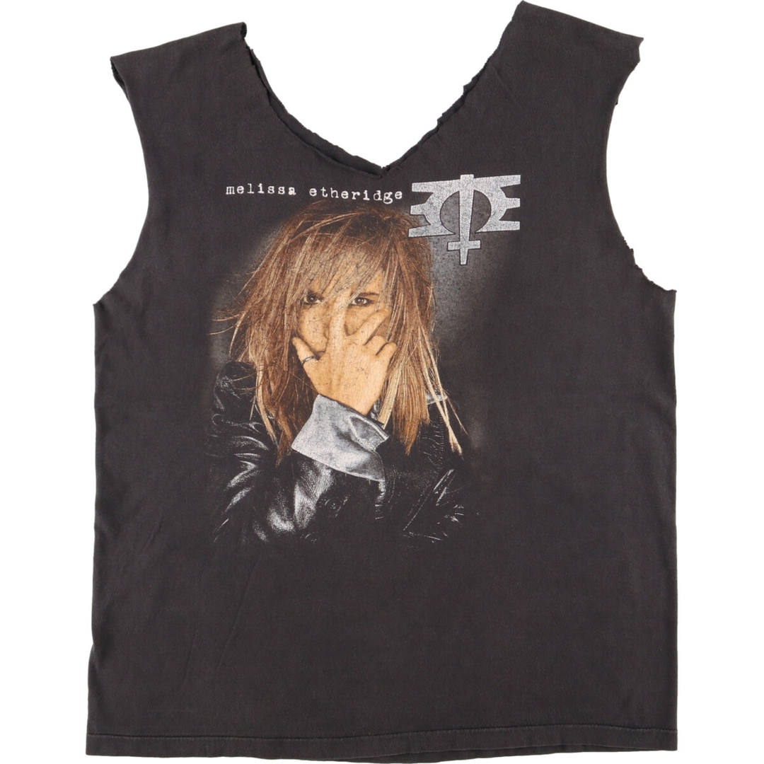 90年代 UNKNOWN MELISSA ETHERIDGE メリッサエスリッジ 両面プリント カットオフ バンドTシャツ バンT ノースリーブ メンズXL ヴィンテージ /eaa349922