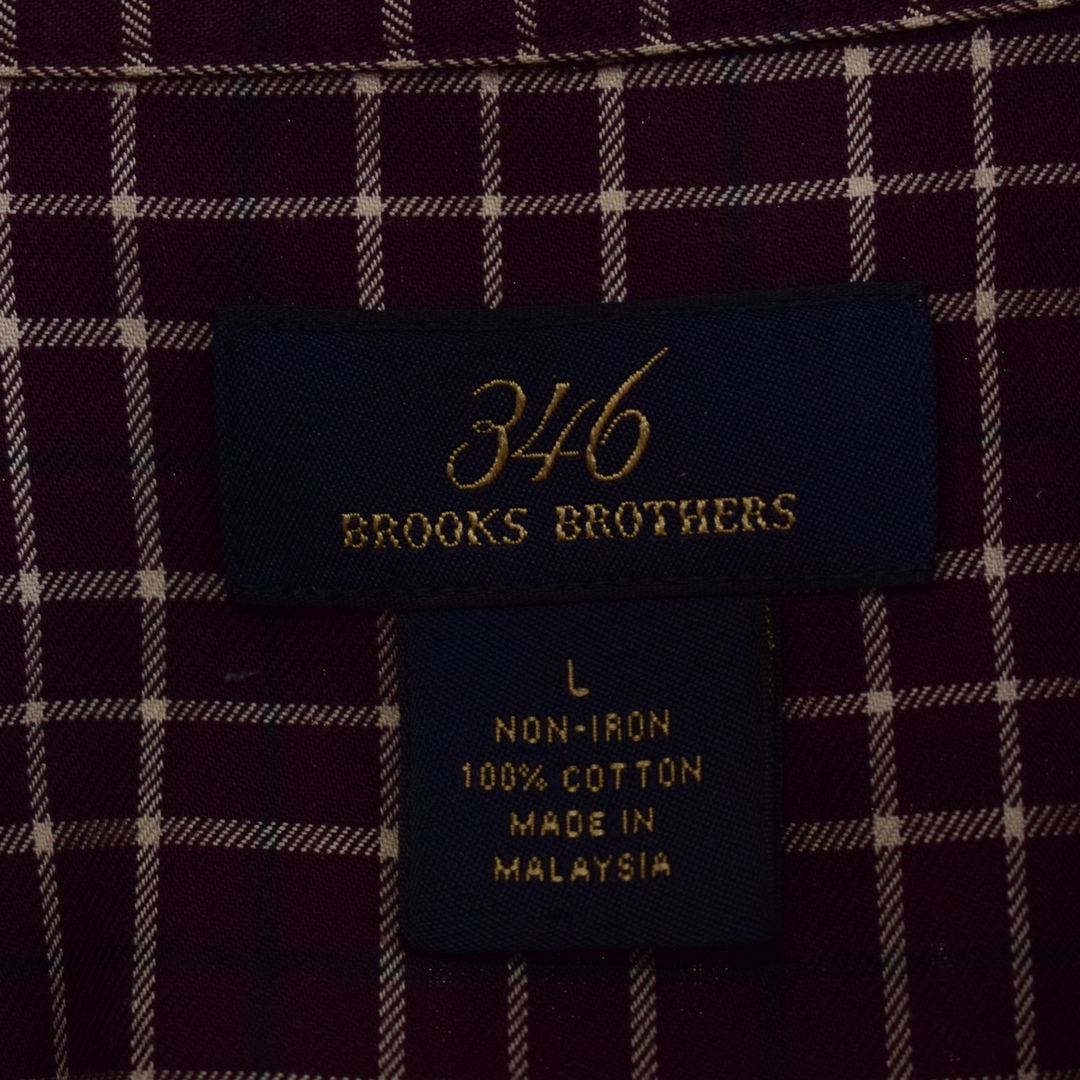 Brooks Brothers(ブルックスブラザース)の古着 ブルックスブラザーズ Brooks Brothers 346 長袖 ボタンダウン チェックシャツ メンズXL /eaa349205 メンズのトップス(シャツ)の商品写真
