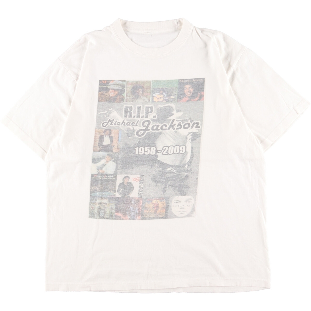 55cm肩幅MICHAEL JACKSON マイケルジャクソン 追悼 バンドTシャツ バンT メンズXL /eaa349250