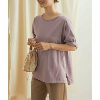 アーバンリサーチドアーズ(URBAN RESEARCH DOORS)の【PURPLE】ガーメントダイルーズTシャツ(カットソー(長袖/七分))