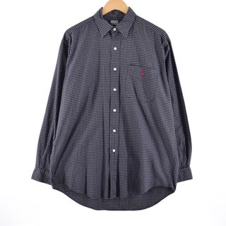 ラルフローレン(Ralph Lauren)の古着 ラルフローレン Ralph Lauren POLO by Ralph Lauren 長袖 コットンチェックシャツ メンズL /eaa349969(シャツ)