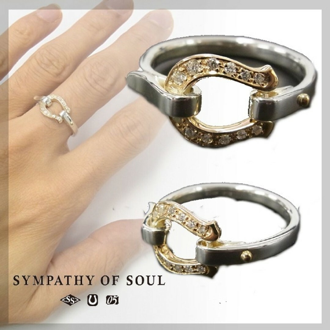 SYMPATHY OF SOUL(シンパシーオブソウル)のSYMPATHY OF SOUL K18リング SOSfp エスオーエスエフピー メンズのアクセサリー(リング(指輪))の商品写真