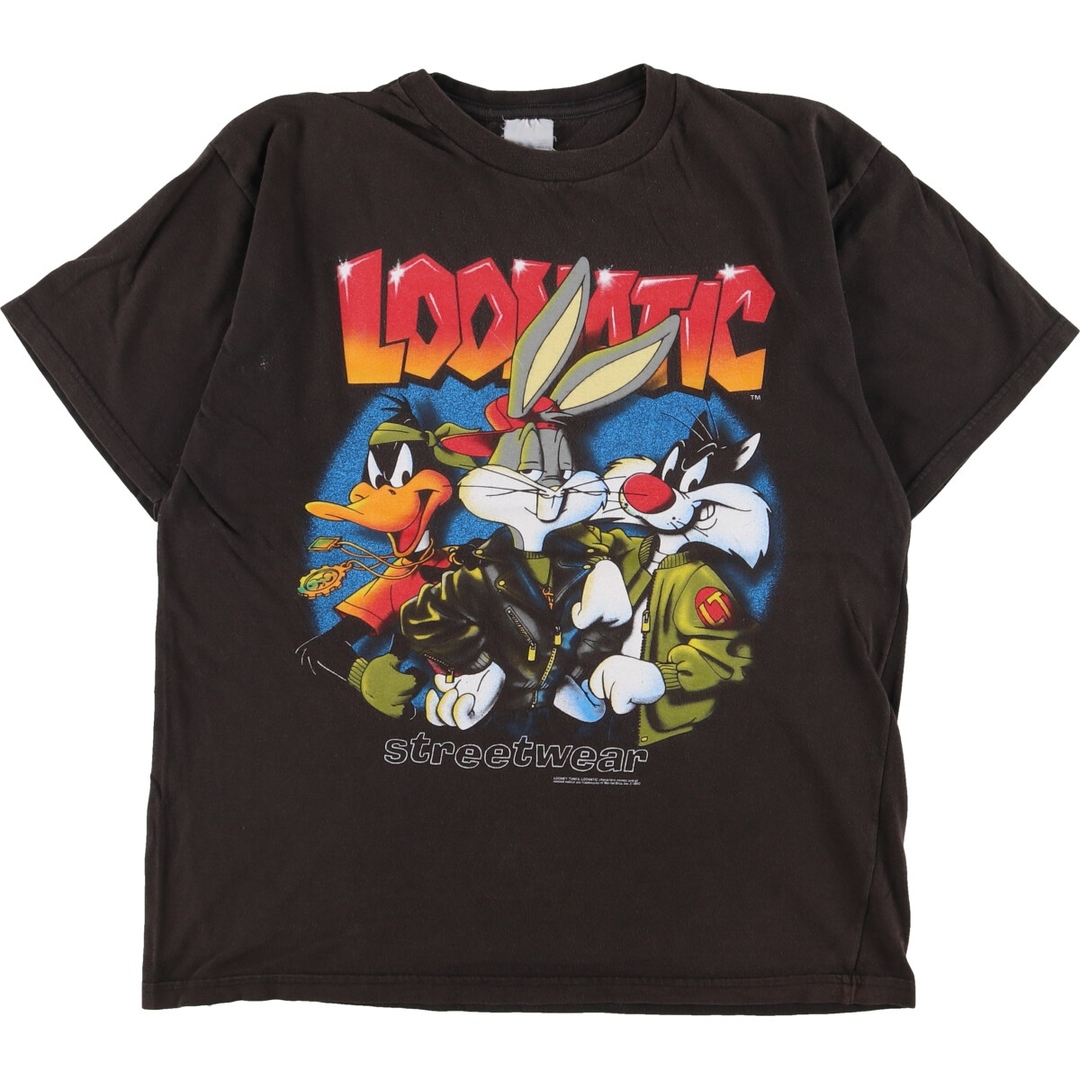 VINTAGE ヴィンテージ 90s Looney Tunes ルーニー テューンズ トゥイーティー キャラクタープリント 半袖Tシャツ カットソー ブラック