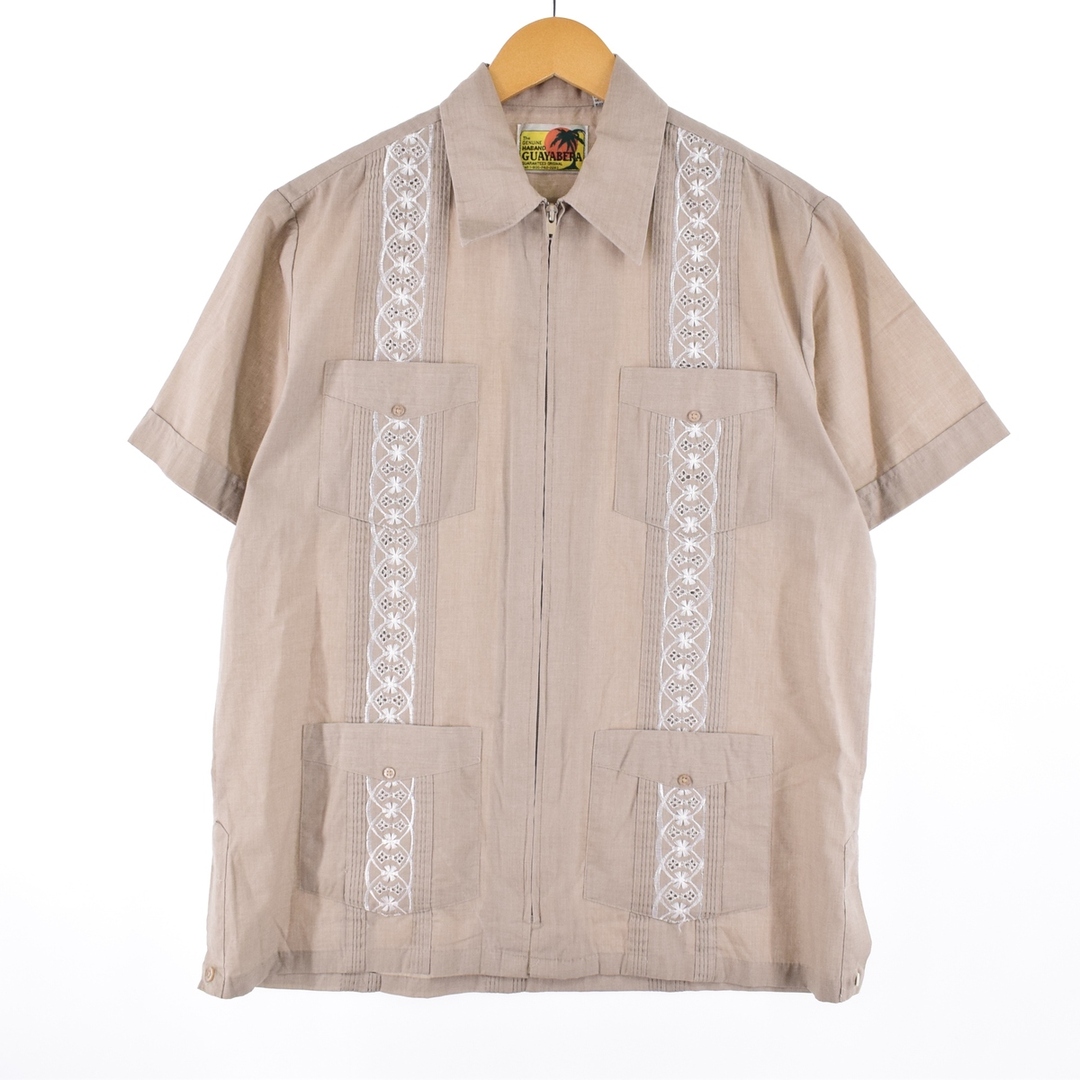 GUAYABERA 半袖 メキシカンシャツ キューバシャツ メンズM /eaa350317