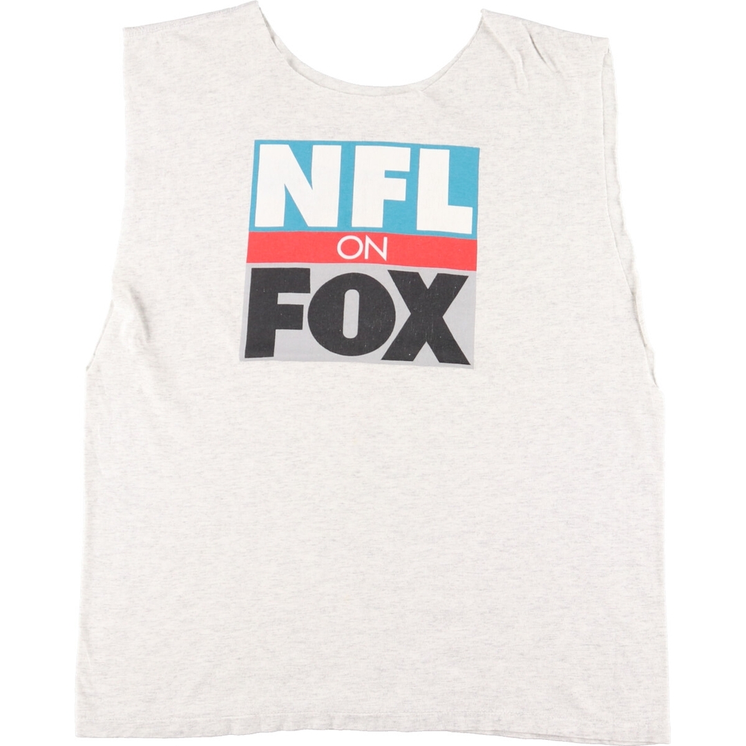 90年代 UNKNOWN NFL on FOX カットオフ プリントTシャツ ノースリーブ メンズXL ヴィンテージ /eaa350760eaa350760取扱店